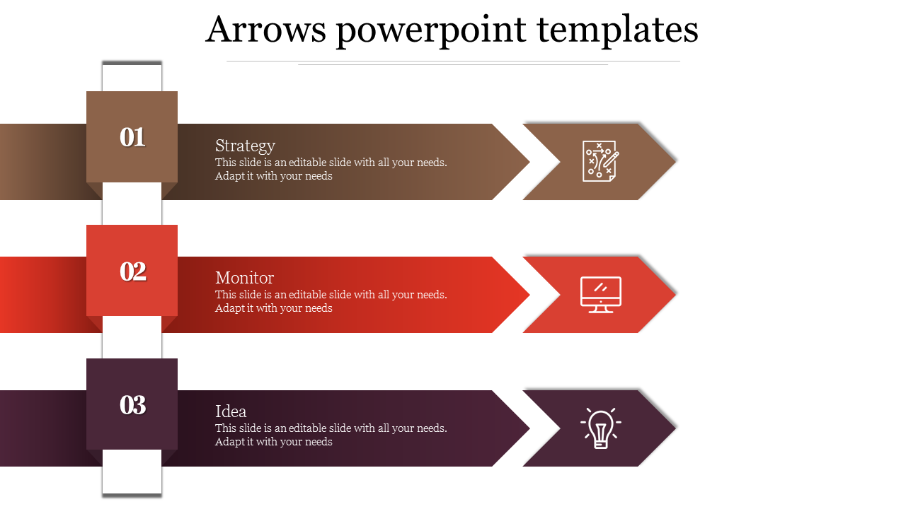 Editable Arrows PowerPoint Templates